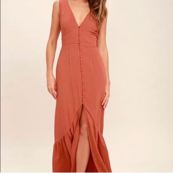 Lulus Dresses & Skirts - NWT Lulus Coral/Orange Maxi Dress